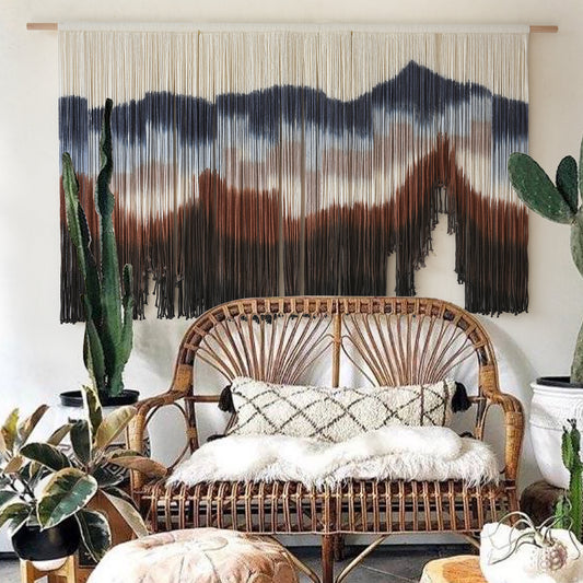 Macrame Wall Hanging 57" W x 31" L(Handmade Dip Dye Tapestry)