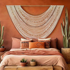 Macrame Wall Hanging Boho Wall Decor Bead for Bedroom Living Room