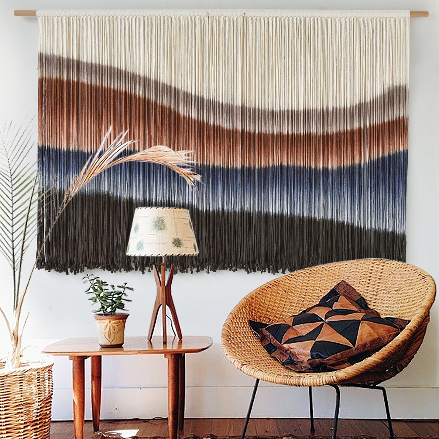 Macrame Wall Hanging Large Tie-Dye Boho Wall Art