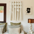 Macrame Wall Hanging with Geometric Yarn Spheres