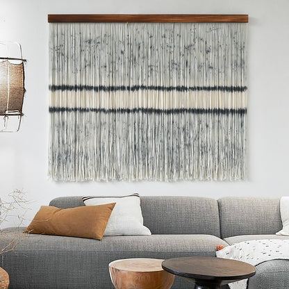 Macrame Wall Hanging Dip Dyed Fiber Art