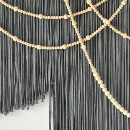 Macrame Wall Hanging for Living Room Bedroom Large Boho Gray