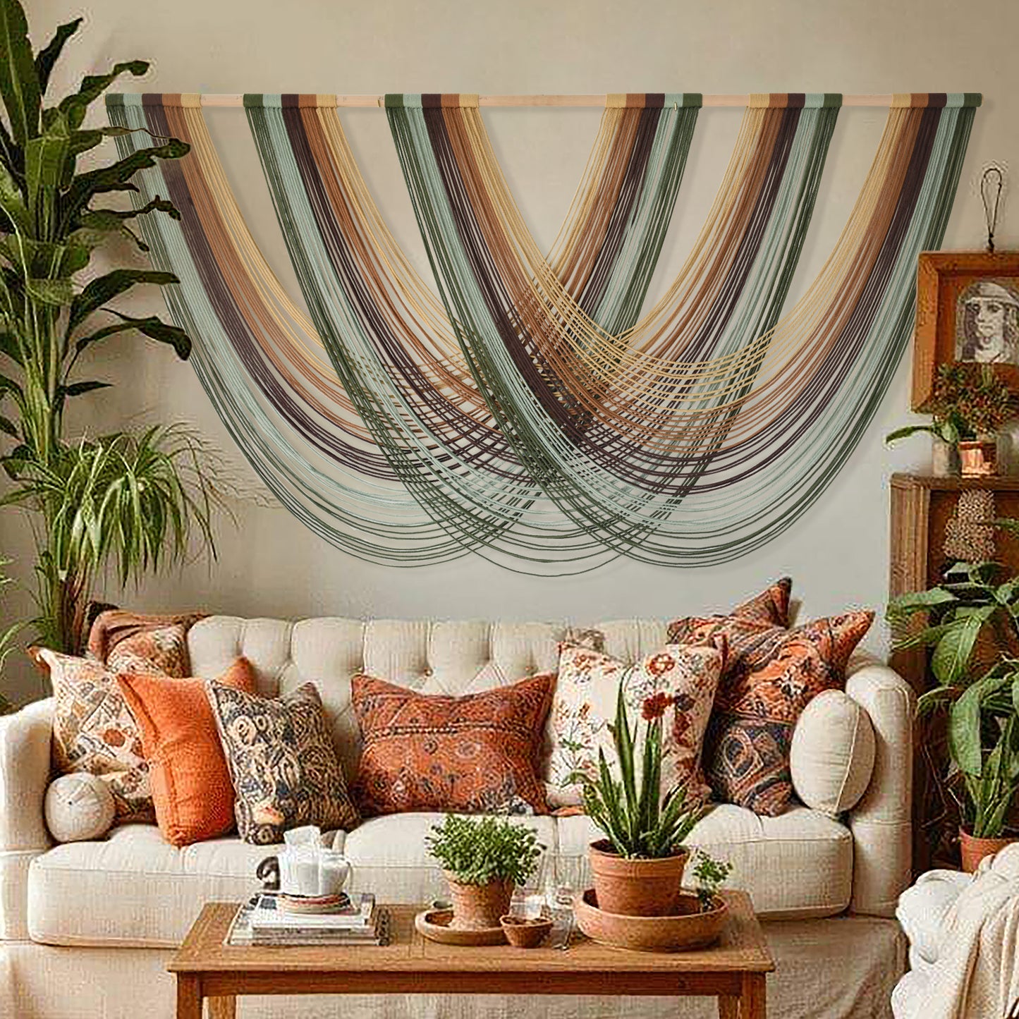 Macrame Wall Hanging Boho Wall Decor Yarn Tapestry
