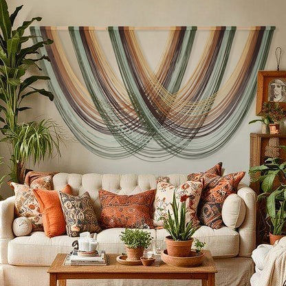 Macrame Wall Hanging Boho Wall Decor Yarn Tapestry