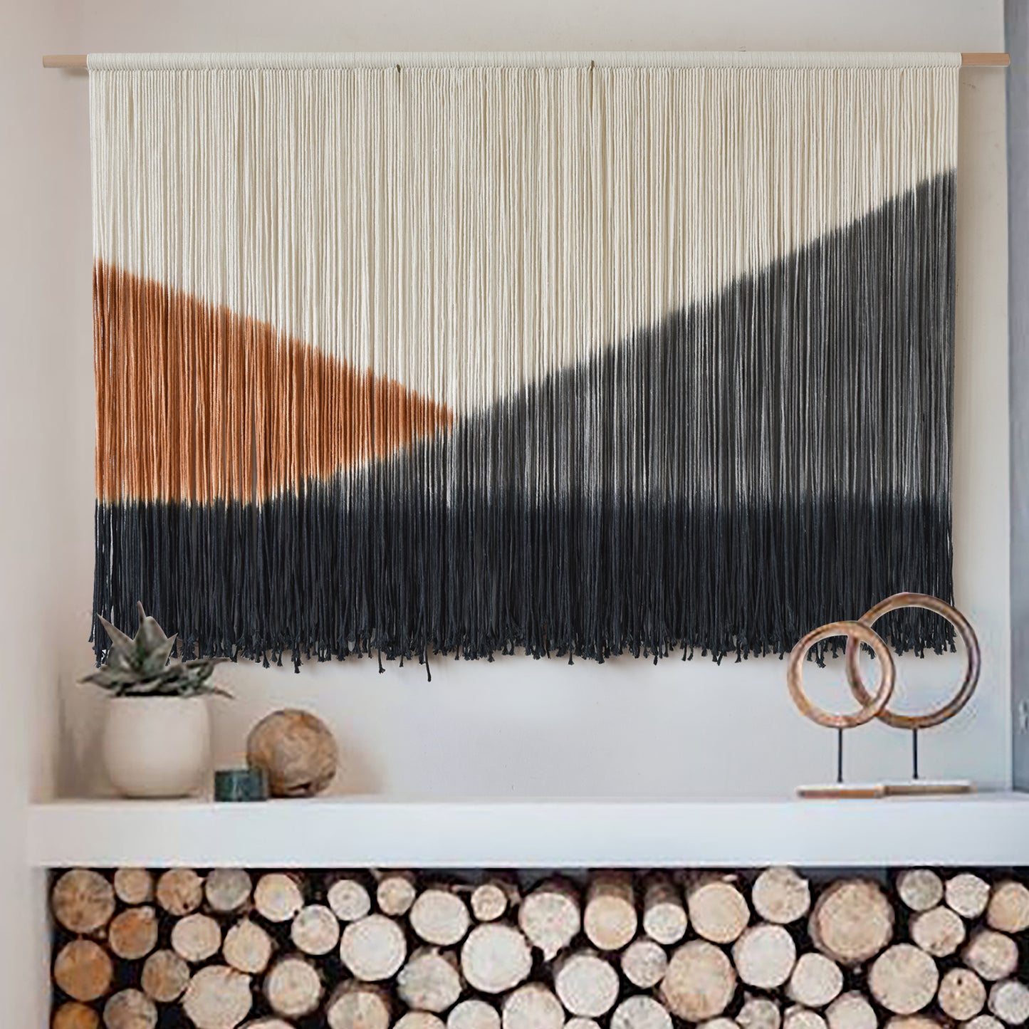 Large Boho Wall Art Dip Dye for Living Room Bedroom Backdrop