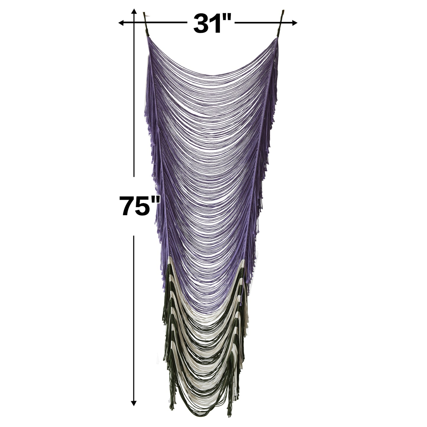 Macrame Curtain Boho Curtain Doorway Window Backdrop Purple