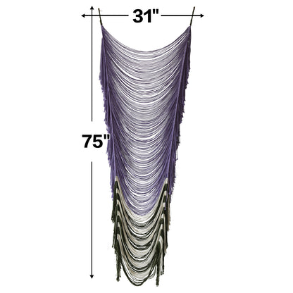 Macrame Curtain Boho Curtain Doorway Window Backdrop Purple