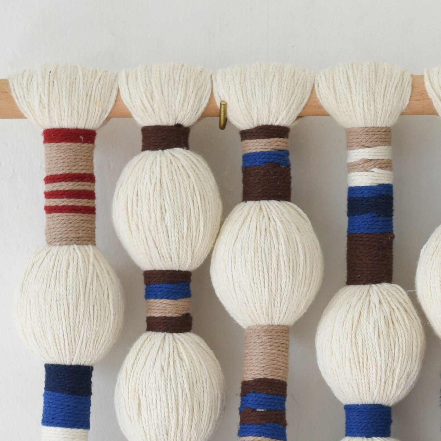 Macrame Wall Hanging Tapestries Handmade Cotton Yarn with Ball