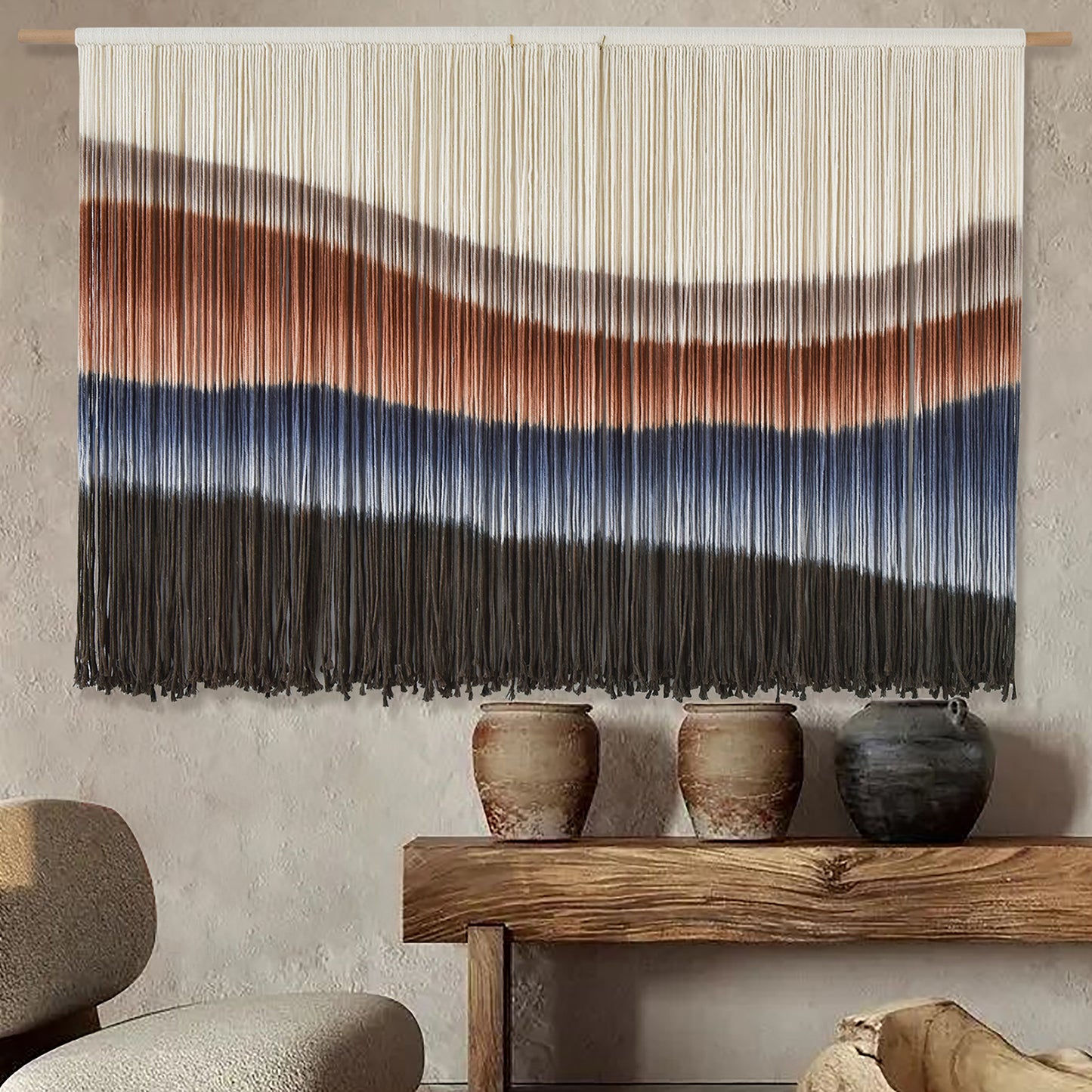 Macrame Wall Hanging Large Tie-Dye Boho Wall Art