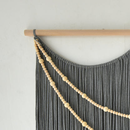Macrame Wall Hanging for Living Room Bedroom Large Boho Gray