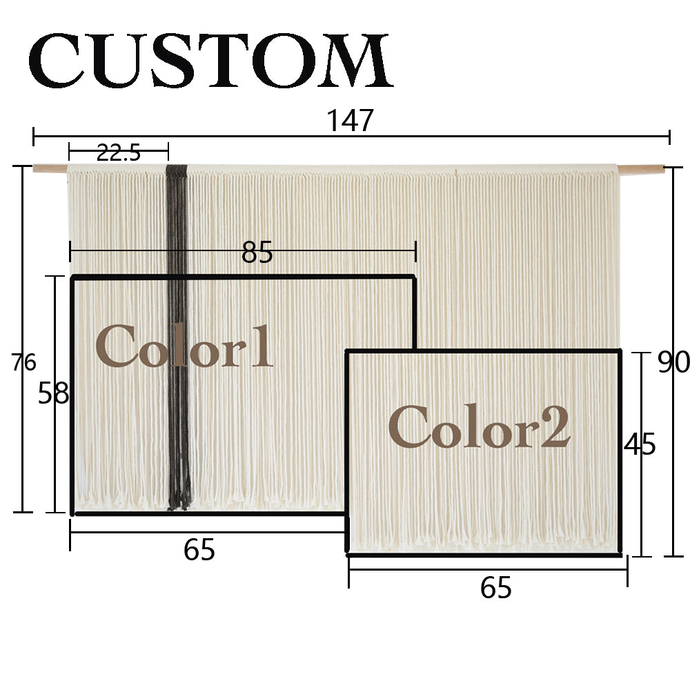 Macrame Wall Hanging Cotton Customized Dip Dyed Macrame Wall Decor Yarn Wall Art