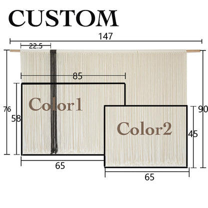 Macrame Wall Hanging Cotton Customized Dip Dyed Macrame Wall Decor Yarn Wall Art