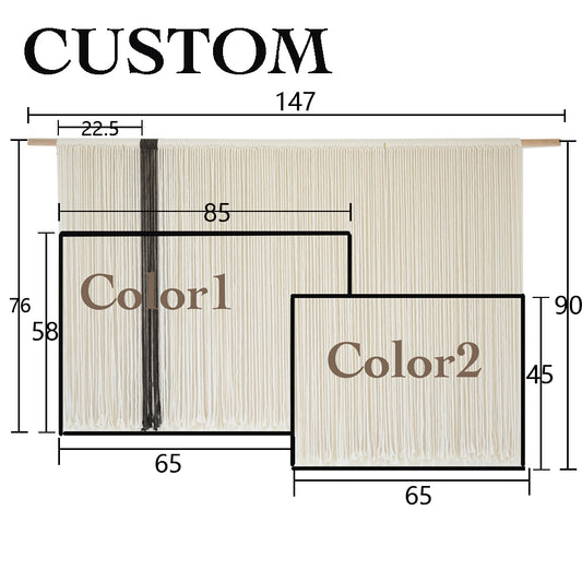 Macrame Wall Hanging Cotton Customized Dip Dyed Macrame Wall Decor Yarn Wall Art