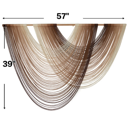 Macrame Wall Hanging Dip-Dye Boho Home Decor Fiber Wall Art