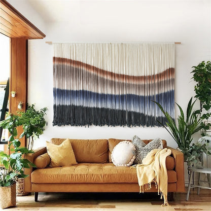 Macrame Wall Hanging Large Tie-Dye Boho Wall Art