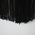 Black Yarn Tapestry Home Decor Large Fiber Wall Art