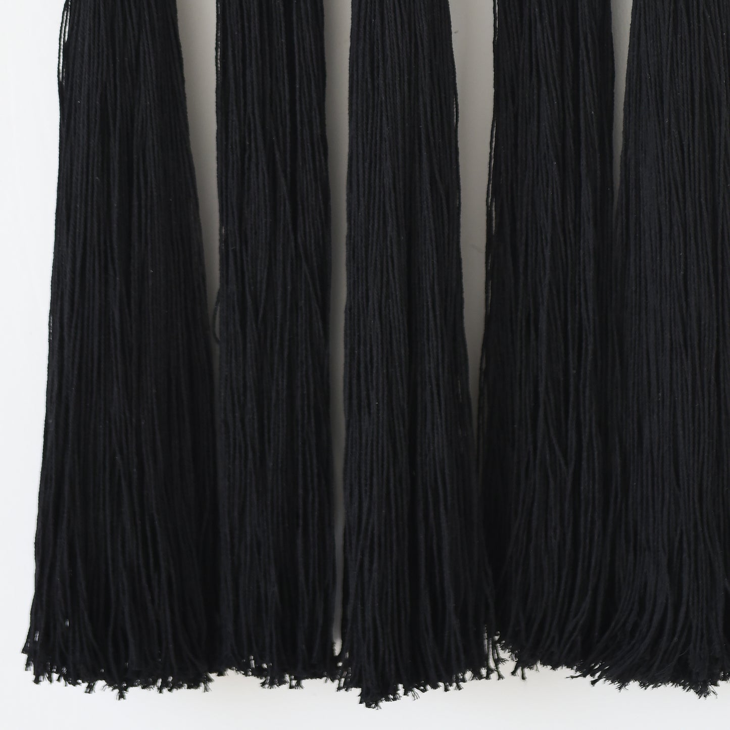 Macrame Wall Hanging Black Sphericity Cotton Tassels Textile Hanging