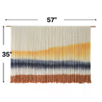 Macrame Wall Hanging Extra Large Dip-Dyed Coastal for Living Room