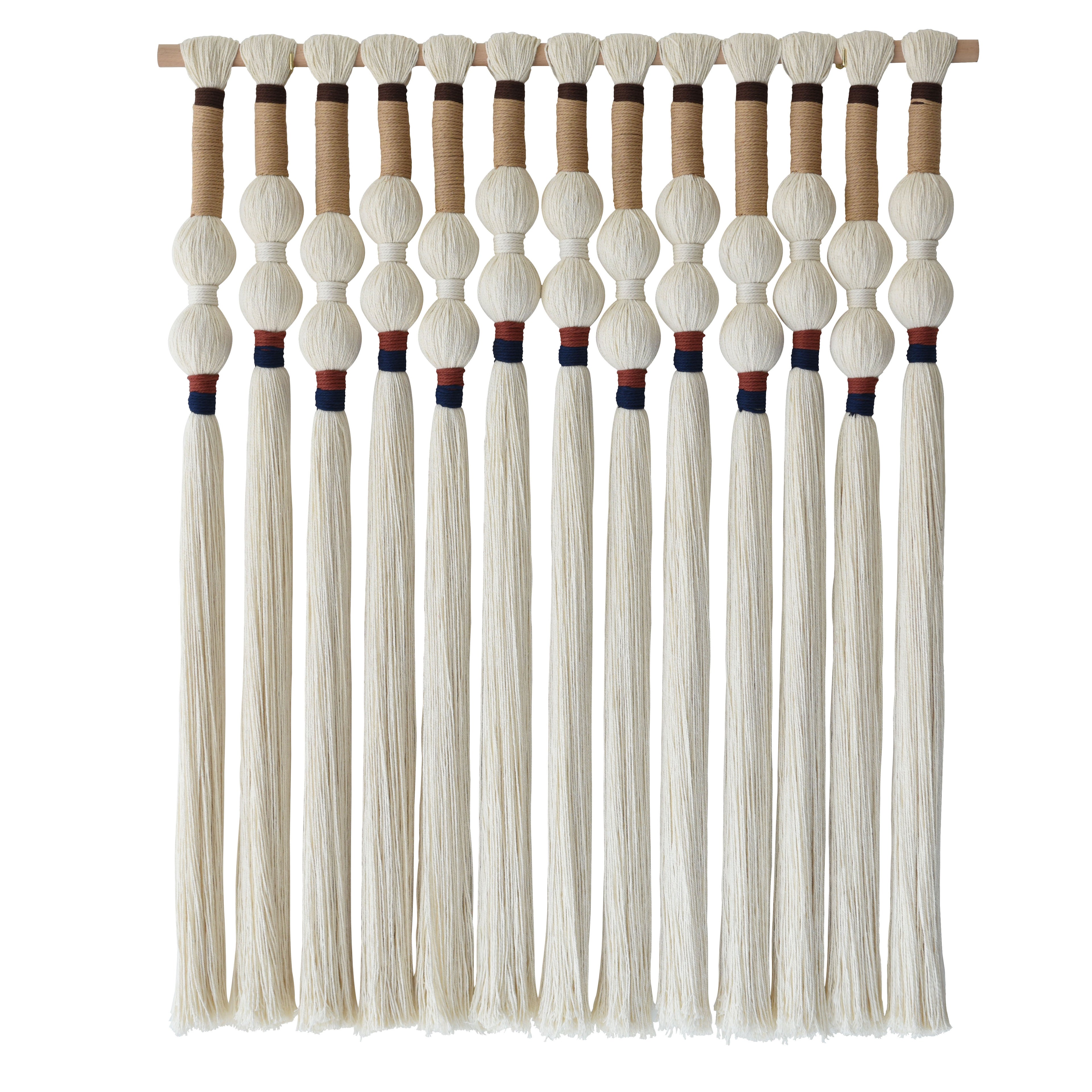 Macrame Wall Hanging Boho Wall Art Handmade Spherical Knot Design with Tassel