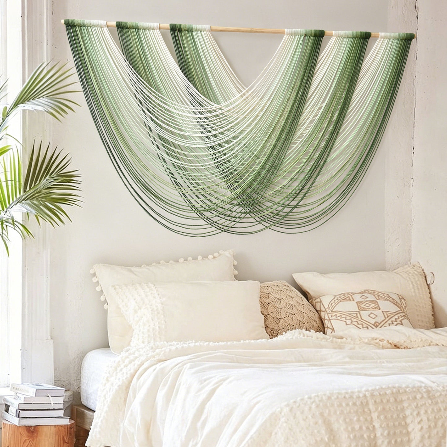 Macrame Wall Hanging Large Boho Green Wall Art Decor