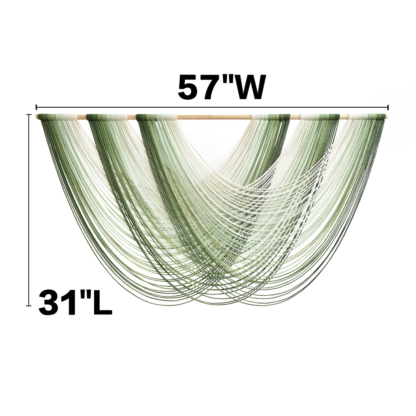 Macrame Wall Hanging Large Boho Green Wall Art Decor