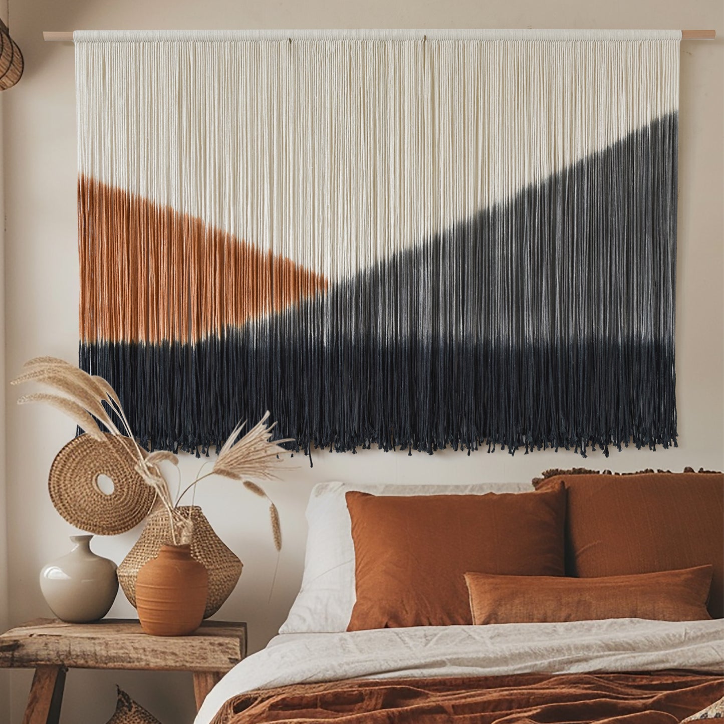 Large Boho Wall Art Dip Dye for Living Room Bedroom Backdrop