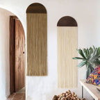 2 Pcs Macrame Wall Hanging Boho Wall Decor Handmade Art Backdrop