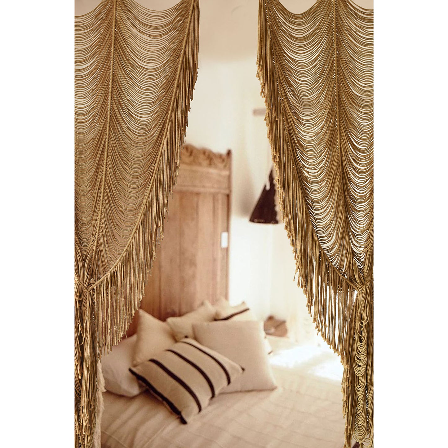 Macrame Curtain Boho Curtain Room Divider Doorway Wall Decor