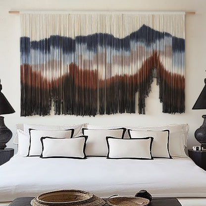 Macrame Wall Hanging 57" W x 31" L(Handmade Dip Dye Tapestry)