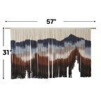 Macrame Wall Hanging 57" W x 31" L(Handmade Dip Dye Tapestry)