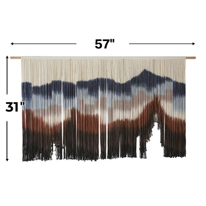 Macrame Wall Hanging 57" W x 31" L(Handmade Dip Dye Tapestry)