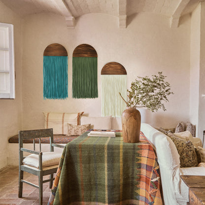 Macrame Wall Hanging Boho Wal Decor 3 Pcs Multicolor Combination Fiber Art