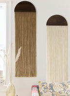 2 Pcs Macrame Wall Hanging Boho Wall Decor Handmade Art Backdrop