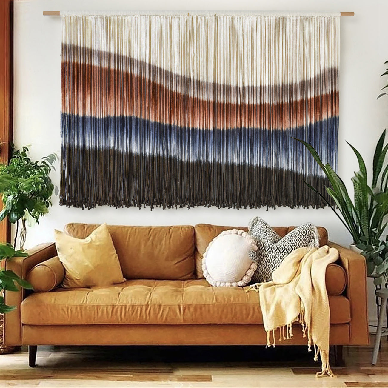 Macrame Wall Hanging Large Tie-Dye Boho Wall Art