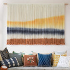 Macrame Wall Hanging Extra Large Dip-Dyed Coastal for Living Room