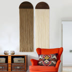 2 Pcs Macrame Wall Hanging Boho Wall Decor Handmade Art Backdrop