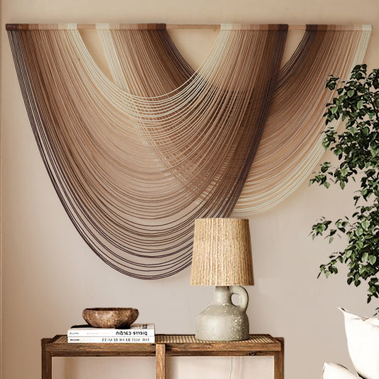Macrame Wall Hanging Dip-Dye Boho Home Decor Fiber Wall Art