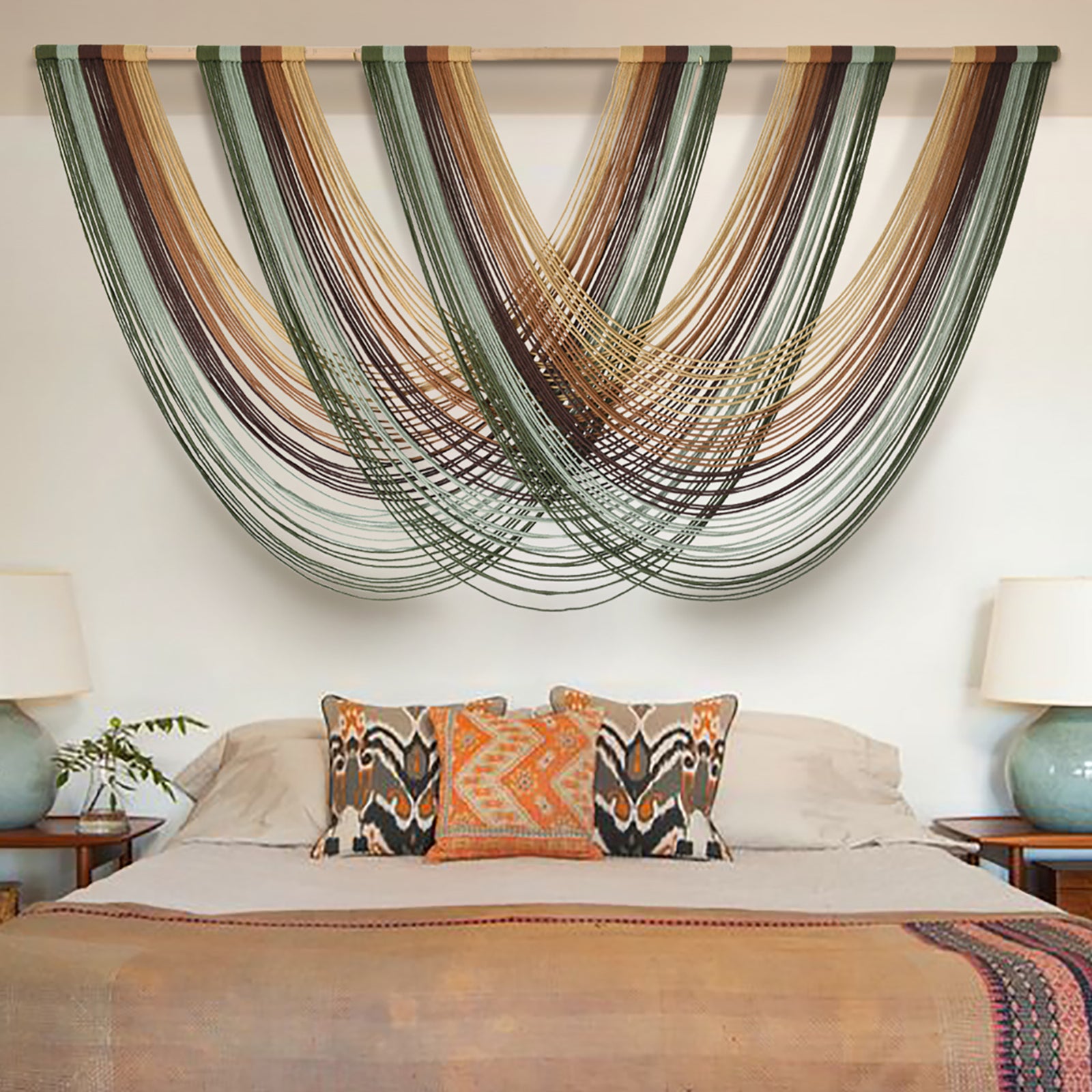 Macrame Wall Hanging Boho Wall Decor Yarn Tapestry
