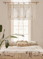 Macramé Valance for Window Kitchen Door Curtain Living Room Handmade Home Decor