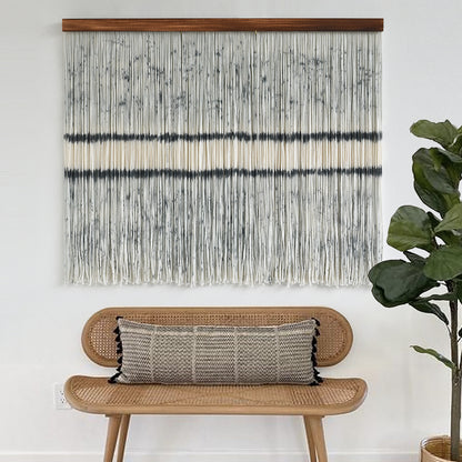 Macrame Wall Hanging Dip Dyed Fiber Art