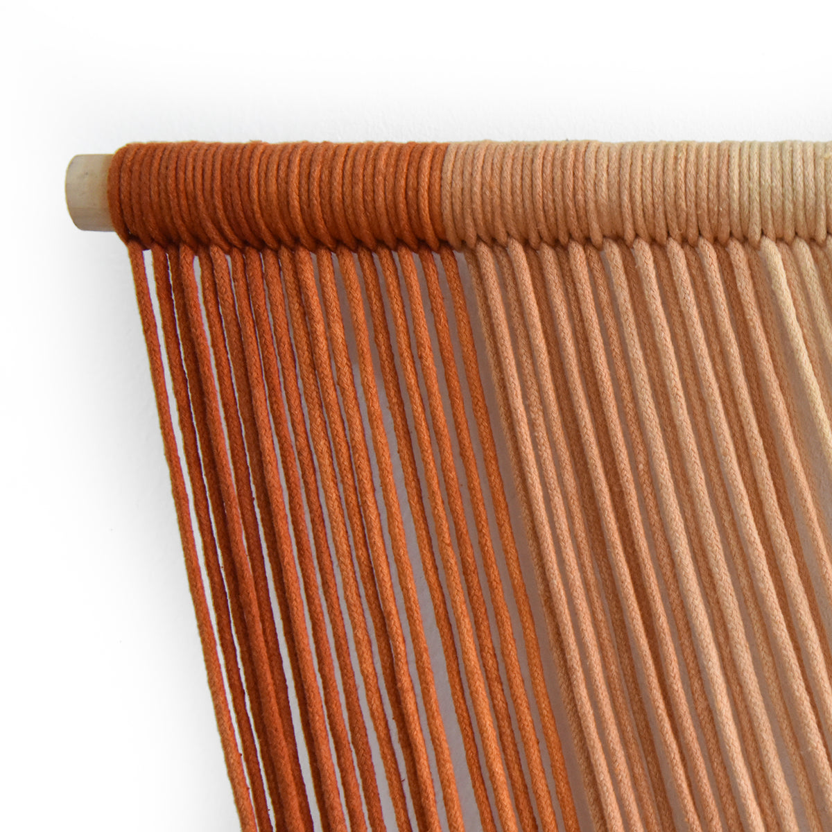 Macrame Wall Hanging Orange Cotton Yarn Decor for Living Room 57"W*39"L