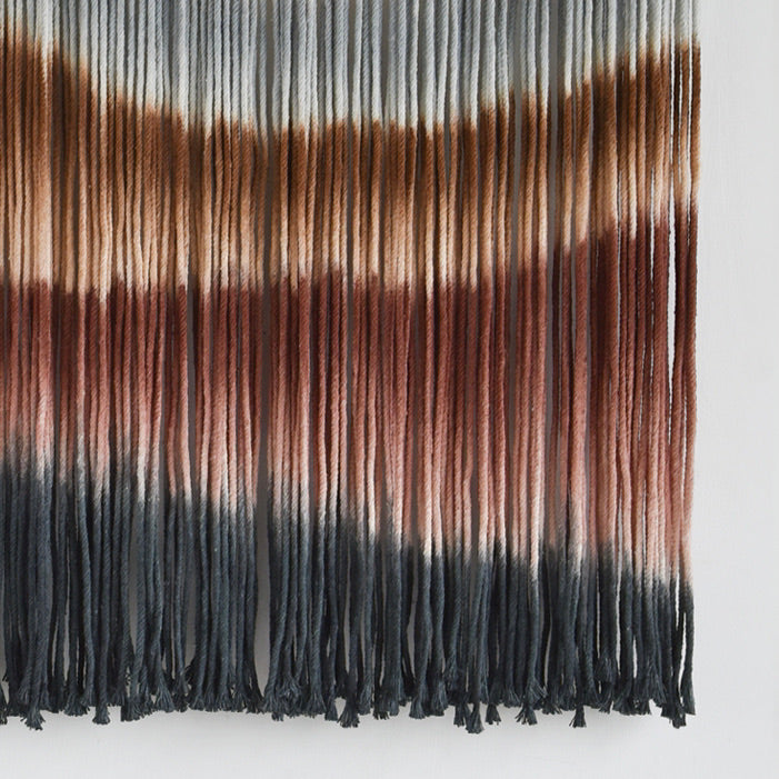 Macrame Wall Hanging Hand Dyed Woven Cotton Boho Wall Art Decor 27"W*19"L