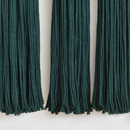 Macrame Wall Hanging Green Boho Fiber Art 15.7"W*39"L