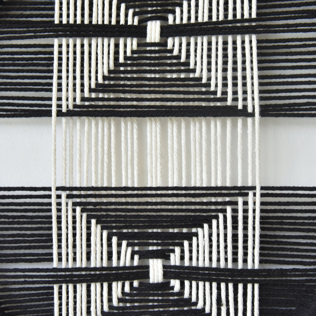 6pcs Macrame Wall Decor Black White Geometric Fiber Art Hanging Round Boho