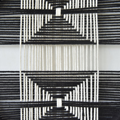 6pcs Macrame Wall Decor Black White Geometric Fiber Art Hanging Round Boho