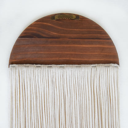 3pcs Macrame Wall Hanging Wood Arch Tassel Wall Decor 10" W*40" L