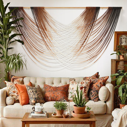 Macrame Wall Hanging Brown Boho Wall Decor