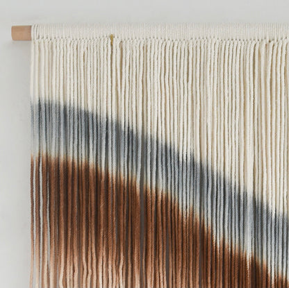 Macrame Wall Hanging Hand Dyed Woven Cotton Boho Wall Art Decor 27"W*19"L