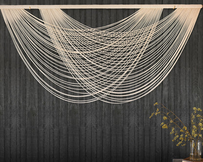 Macrame Wall Hanging Ivory Large Bohemian Yarn Tapestry Wall Decor