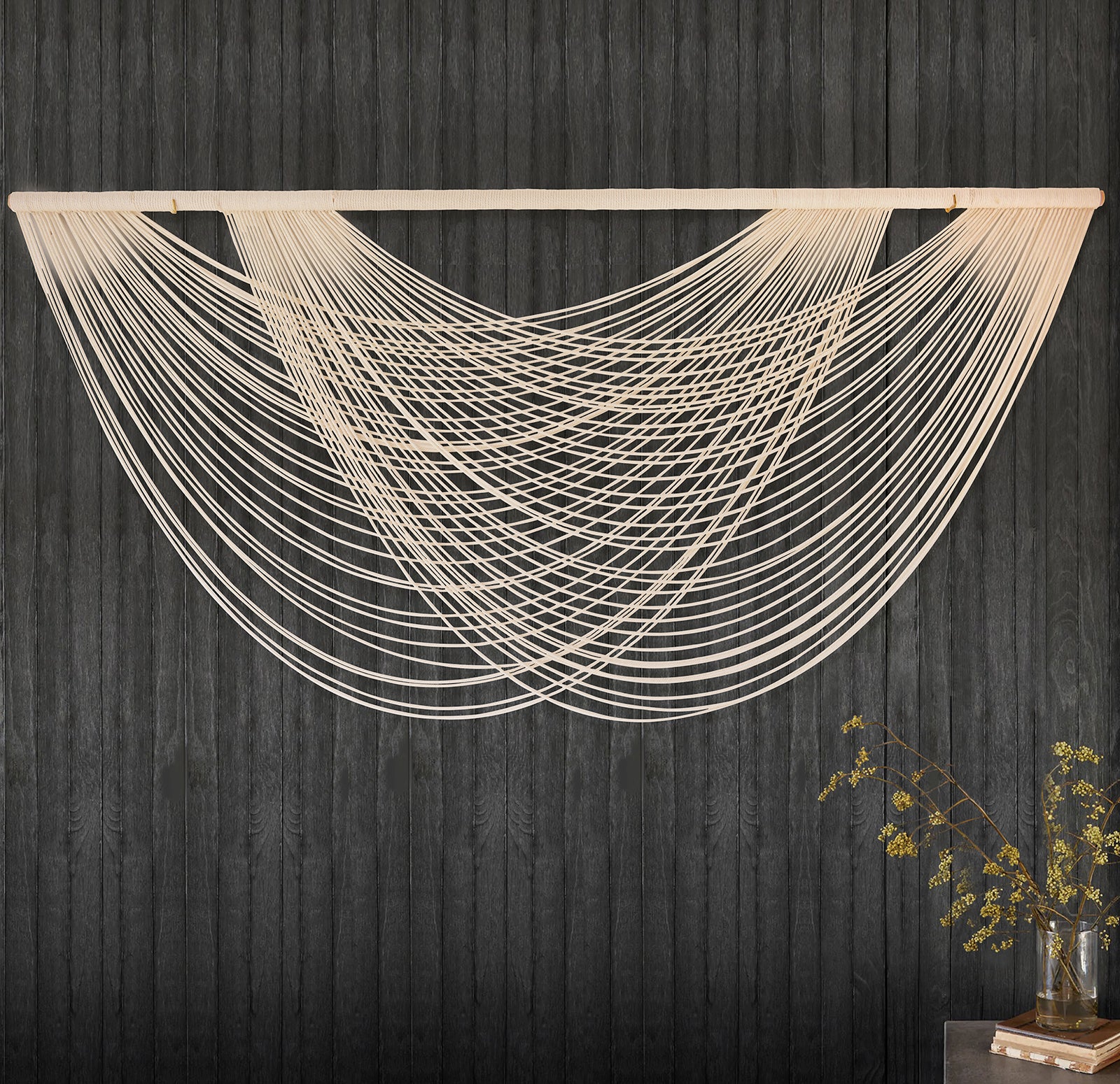 Macrame Wall Hanging Ivory Large Bohemian Yarn Tapestry Wall Decor